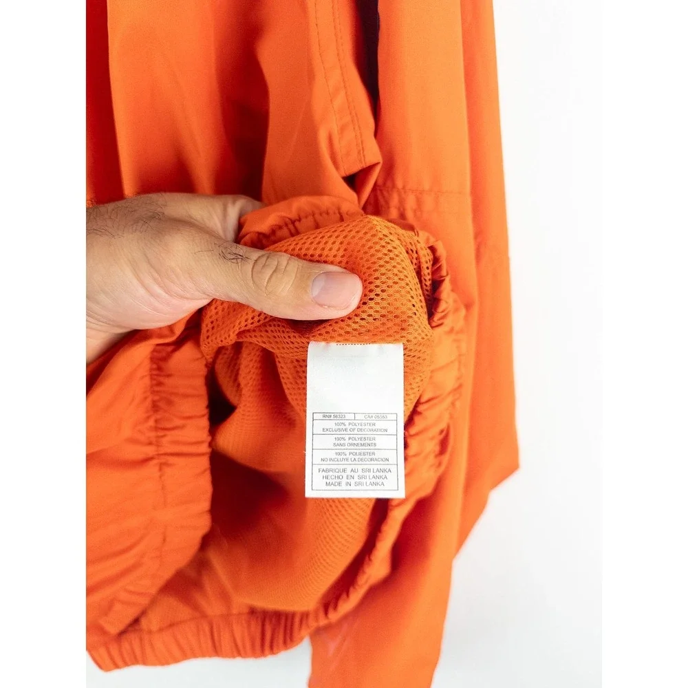 Nike Team Clemson Tigers Jacket Mens XL Orange Purple Full Zip Windbreaker